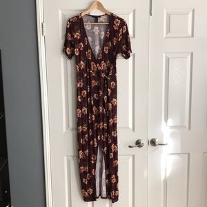 Forever 21 tie front maxi dress